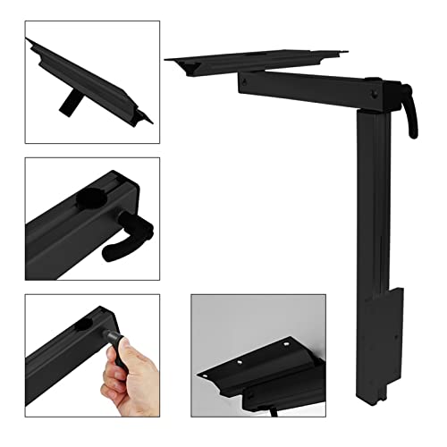 KONGMM RV-Tischbein aus Aluminiumlegierung, verstellbare, drehbare, klappbare Möbelbeine mit Schrauben, anwendbar auf Caravan-Hardware, Wohnmobil-Zubehör für Wohnmobile(Black Table Legs) von KONGMM