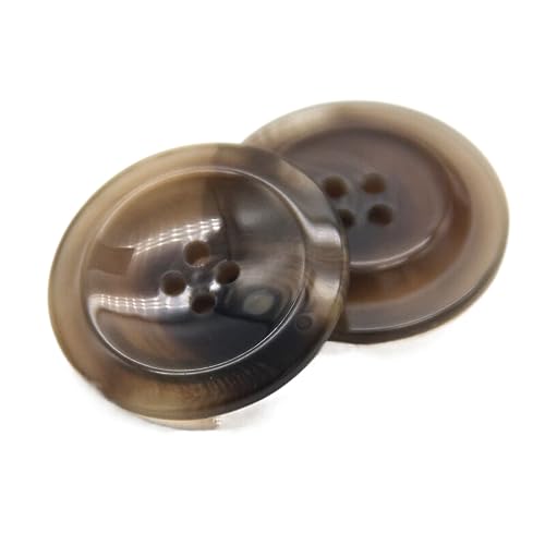 30mm glasierte Kunstharz-Beige-Horn-Braun-Knöpfe zum Nähen von Damen-Cardigan, Anzug, Mantel, Pullover, handgefertigte dekorative Accessoires, 10502 Brown, 25mm 10pcs 30mm glasierte Kunstharz-Beige-Horn-Braun-Knöpfe zum Nähen von Damen-Cardigan, Anzug, Mantel, Pullover, handgefertigte dekorative Accessoires, 10502 Brown, 25mm 10pcs von KONGNY
