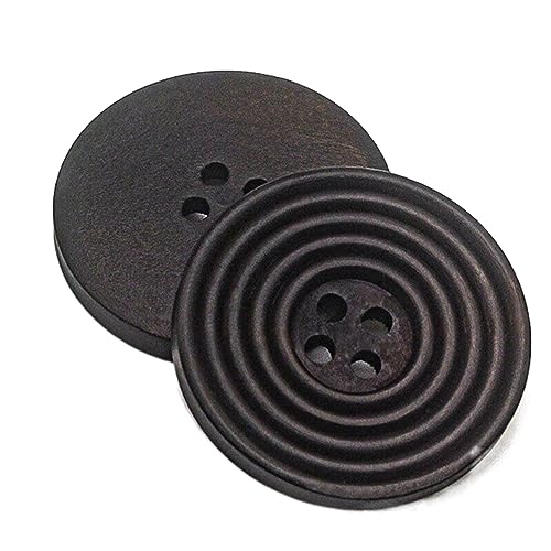 Naturholzknöpfe, Holzknöpfe mit vier Ösen, Hemdfilz, Mantelknöpfe, runde Holzknöpfe, Schwarz, 28mm 15pcs Naturholzknöpfe, Holzknöpfe mit vier Ösen, Hemdfilz, Mantelknöpfe, runde Holzknöpfe, Schwarz, 28mm 15pcs von KONGNY