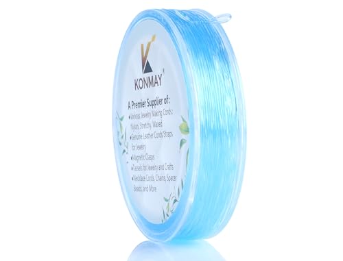KONMAY 0,6 mm dehnbare Armbandschnur, 38 Meter elastische Kristallschnur, dünne elastische Perlenschnur für Rocailles, Pony-Perlen, Kandi-Perlen und Freundschaftsarmbänder KONMAY 0,6 mm dehnbare Armbandschnur, 38 Meter elastische Kristallschnur, dünne elastische Perlenschnur für Rocailles, Pony-Perlen, Kandi-Perlen und Freundschaftsarmbänder von KONMAY