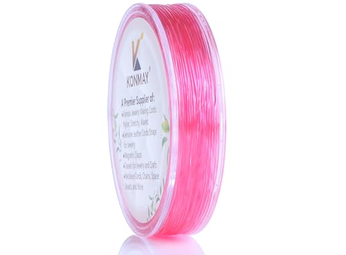 KONMAY 0,6 mm dehnbare Armbandschnur, 38 Meter elastische Kristallschnur, dünne elastische Perlenschnur für Rocailles, Pony-Perlen, Kandi-Perlen und Freundschaftsarmbänder KONMAY 0,6 mm dehnbare Armbandschnur, 38 Meter elastische Kristallschnur, dünne elastische Perlenschnur für Rocailles, Pony-Perlen, Kandi-Perlen und Freundschaftsarmbänder von KONMAY