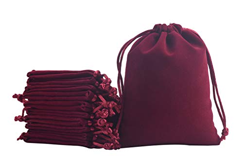 KONMAY 10 Stück Wein weicher Samtbeutel Schmuckbeutel mit Kordelzug, 13x18cm Samt Säckchen Hochzeit Party Geschenksäckchen KONMAY 10 Stück Wein weicher Samtbeutel Schmuckbeutel mit Kordelzug, 13x18cm Samt Säckchen Hochzeit Party Geschenksäckchen von KONMAY