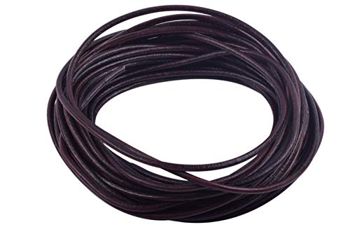KONMAY 10 Yards Lederschnur Rund,Lederband,Durchmesser 4mm, Antikes Braun KONMAY 10 Yards Lederschnur Rund,Lederband,Durchmesser 4mm, Antikes Braun von KONMAY