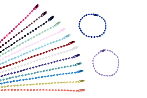 KONMAY 100 Stück 12,2 cm große Perlen-Schlüsselanhänger aus Stahl, 2,4 mm Kugelkette in verschiedenen Farben, Kugelkette für Schlüsselanhänger, Gepäckanhänger, Schmuckherstellung und Bastelprojekte KONMAY 100 Stück 12,2 cm große Perlen-Schlüsselanhänger aus Stahl, 2,4 mm Kugelkette in verschiedenen Farben, Kugelkette für Schlüsselanhänger, Gepäckanhänger, Schmuckherstellung und Bastelprojekte von KONMAY
