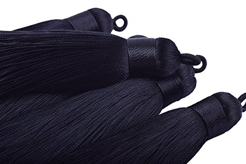 KONMAY 10pcs 8,5cm Handgemachte Seidige Quasten mit Aufhängeschlaufe KONMAY 10pcs 8,5cm Handgemachte Seidige Quasten mit Aufhängeschlaufe von KONMAY