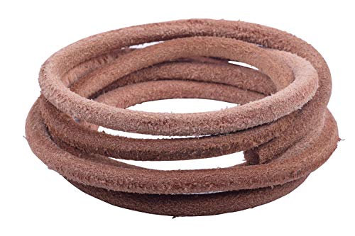 KONMAY 2 Meters 8.0mm Rund Echtlederschnur für Schmuckherstellung, Lederschnur für Basteln und Kunst, Matte Natural KONMAY 2 Meters 8.0mm Rund Echtlederschnur für Schmuckherstellung, Lederschnur für Basteln und Kunst, Matte Natural von KONMAY