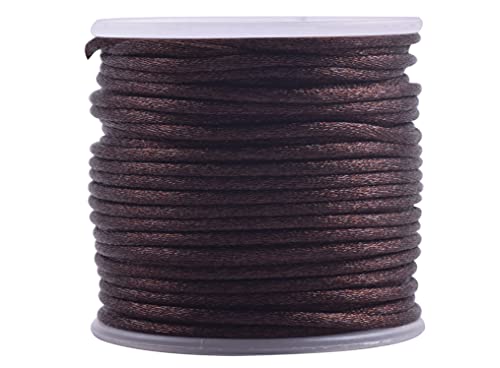 KONMAY 2.0mm Satinschnur/Flechtkordel Nylonschnur Friesen Faden Schnur für Schmuck Kunsthandwerk,45 Meters/Rolle, Braun KONMAY 2.0mm Satinschnur/Flechtkordel Nylonschnur Friesen Faden Schnur für Schmuck Kunsthandwerk,45 Meters/Rolle, Braun von KONMAY