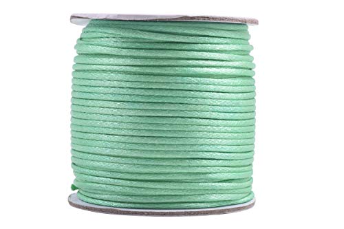 KONMAY 2.0mm Satinschnur/Flechtkordel Nylonschnur Friesen Faden Schnur für Schmuck Kunsthandwerk,45 Meters/Rolle, Cyan KONMAY 2.0mm Satinschnur/Flechtkordel Nylonschnur Friesen Faden Schnur für Schmuck Kunsthandwerk,45 Meters/Rolle, Cyan von KONMAY