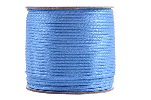 KONMAY 2.0mm Satinschnur/Flechtkordel Nylonschnur Friesen Faden Schnur für Schmuck Kunsthandwerk,45 Meters/Rolle, Himmelblau KONMAY 2.0mm Satinschnur/Flechtkordel Nylonschnur Friesen Faden Schnur für Schmuck Kunsthandwerk,45 Meters/Rolle, Himmelblau von KONMAY