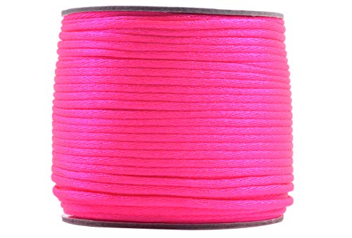 KONMAY 2.0mm Satinschnur/Flechtkordel Nylonschnur Friesen Faden Schnur für Schmuck Kunsthandwerk,45 Meters/Rolle, Neon Rose KONMAY 2.0mm Satinschnur/Flechtkordel Nylonschnur Friesen Faden Schnur für Schmuck Kunsthandwerk,45 Meters/Rolle, Neon Rose von KONMAY