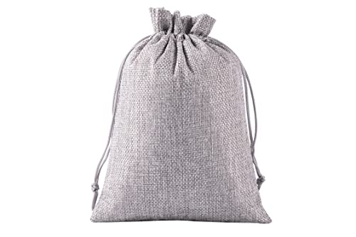 KONMAY 20er Set 7x9cm Grau Jutesäckchen Geschenkbeutel mit Kordelzug, Kleine Jutebeutel Leinensäckchen Sackleinen Geschenkbeutel mit Kordelzug für Lavendelblüten, Schmuck, Geschenke KONMAY 20er Set 7x9cm Grau Jutesäckchen Geschenkbeutel mit Kordelzug, Kleine Jutebeutel Leinensäckchen Sackleinen Geschenkbeutel mit Kordelzug für Lavendelblüten, Schmuck, Geschenke von KONMAY