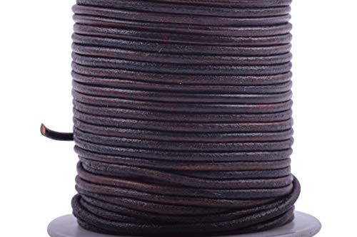 KONMAY 25 Yards Rolle Lederband Rund,Lederschnur,Lederriemen von KONMAY