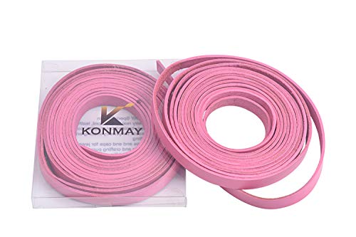 KONMAY 3 Meters 10.0x2.0mm Lederband Flach/Lederstreifen/Lederriemen, Pink KONMAY 3 Meters 10.0x2.0mm Lederband Flach/Lederstreifen/Lederriemen, Pink von KONMAY