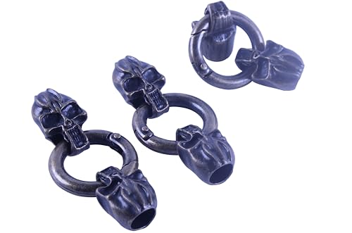 KONMAY 3 Sets Durchmesser 9,0 mm Antik-Messing Totenkopf Kordelende Armbandverschlüsse verbunden durch Federring KONMAY 3 Sets Durchmesser 9,0 mm Antik-Messing Totenkopf Kordelende Armbandverschlüsse verbunden durch Federring von KONMAY