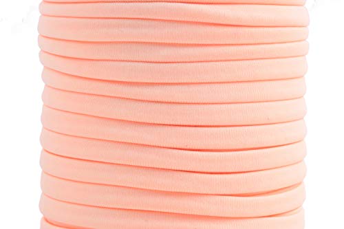 KONMAY 5.0mm 18.2 Meters Elastic-Kordel, Elastisch Band Zum Nähen und Handwerk, Gummikordel, Hutgummi, Cantaloup-Melone von KONMAY
