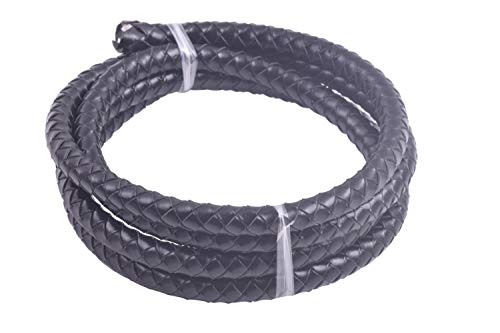 KONMAY Bolo-Lederband, rund, geflochten, 1 m, 9,0 mm, Schwarz von KONMAY