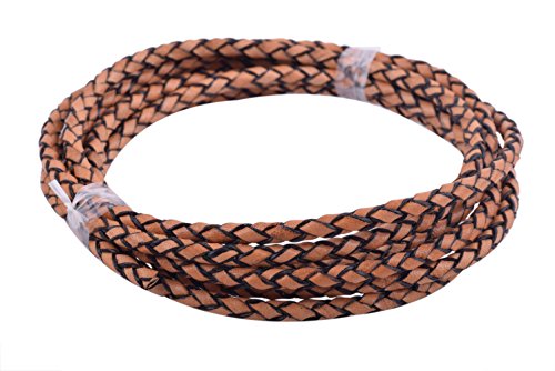 KONMAY 4,0 mm antike natürliche runde geflochtene Lederschnur Bolo-Lederschnur KONMAY 4,0 mm antike natürliche runde geflochtene Lederschnur Bolo-Lederschnur von KONMAY