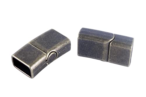 KONMAY Magnetverschluss, 10 Sets 12 x 6 mm, antikes Messing, flache Verschlusskappen für Lederarmbänder, 10 Sets KONMAY Magnetverschluss, 10 Sets 12 x 6 mm, antikes Messing, flache Verschlusskappen für Lederarmbänder, 10 Sets von KONMAY