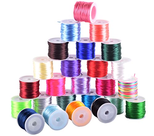 KONMAY Nylon-Rattail-Satin-Seidenband zur Herstellung von Armbändern für chinesische Knoten, Kumihimo, Perlen, Makramee, Schmuckherstellung, 450 m, 25 Farben, 1,5 mm KONMAY Nylon-Rattail-Satin-Seidenband zur Herstellung von Armbändern für chinesische Knoten, Kumihimo, Perlen, Makramee, Schmuckherstellung, 450 m, 25 Farben, 1,5 mm von KONMAY