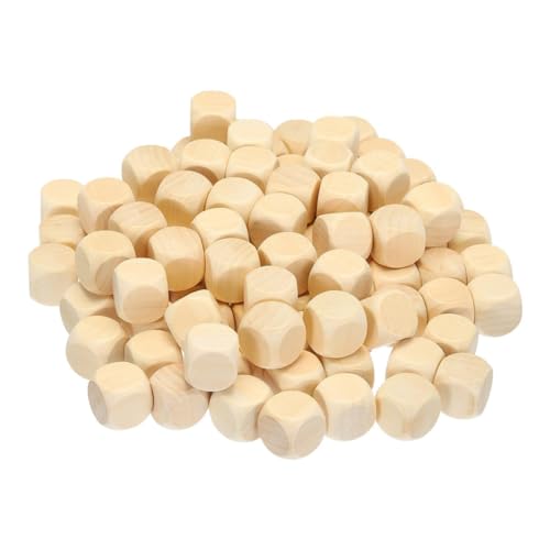 KONTONTY 1 Packung Spielplatz Sandpool Holzkörner Bastelblöcke Aus Holz Holzklötze Leere Holzwürfel Quadratische Holzwürfel Unfertige Leere Holzklötze Mini-holzblöcke Lotusbaum Beige von KONTONTY