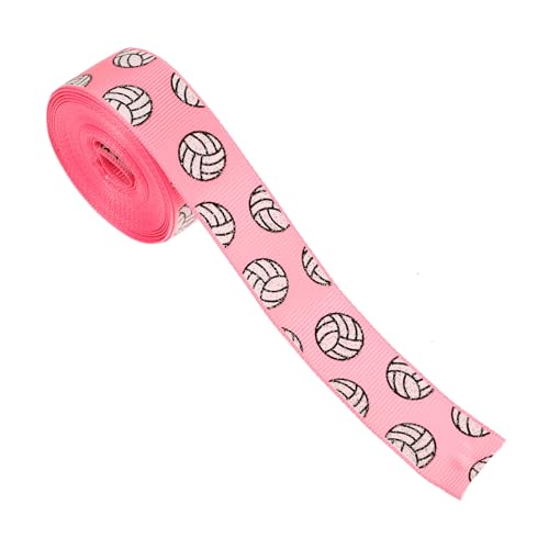 KONTONTY 1 Rolle Banddekoration Bänder Für Haare Verpackungsband Volleyballband Sportband Band Im Sportstil Bedrucktes Band Bänder Für Handwerk Volleyball-haarbänder Rosa Polyester KONTONTY 1 Rolle Banddekoration Bänder Für Haare Verpackungsband Volleyballband Sportband Band Im Sportstil Bedrucktes Band Bänder Für Handwerk Volleyball-haarbänder Rosa Polyester von KONTONTY