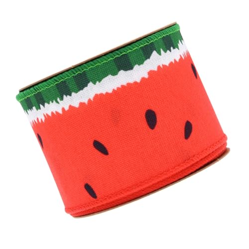 KONTONTY 1 Rolle Bande dekorative Materialien Buntes Band Hochzeitsbänder Wassermelonen- Satinband geschenkband seidenband Bänder mit Wassermelonenmuster Geschenkzubehör Anti-Betäubung von KONTONTY
