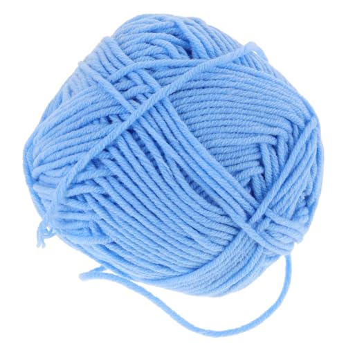 KONTONTY 1 Rolle Baumwollgarn handarbeit baumwollfaden Mehrzweckgarn handgemacht DIY-Garn Anfänger für klobig häkeln Stricken professionelles Häkelgarn strick versorgung Baumwolle Sky-blue von KONTONTY