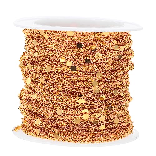 KONTONTY 1 Rolle Diy Ketten für Schmuckherstellung Gliederkette für Armbänder und Mehr Handgemachte Accessoires für Frauen von KONTONTY