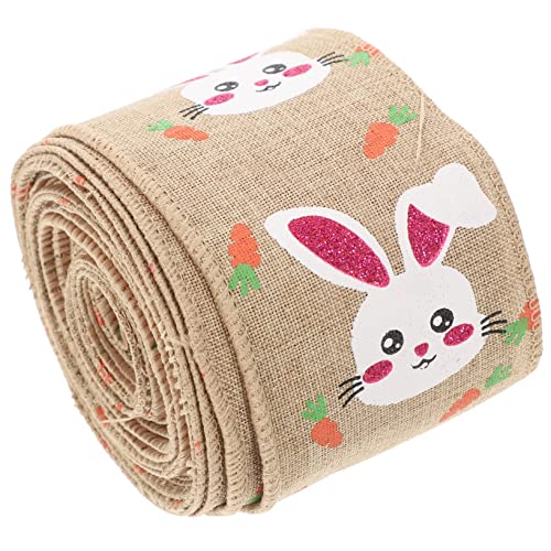 KONTONTY 1 Rolle Draht Seitband Verdrahtet Schleife Osterband Mit Draht Bastelbänder Zum Einwickeln Osterdrahtband Für Kränze Osterpackungsband Osterparty Gefallen Banddekor Polyester KONTONTY 1 Rolle Draht Seitband Verdrahtet Schleife Osterband Mit Draht Bastelbänder Zum Einwickeln Osterdrahtband Für Kränze Osterpackungsband Osterparty Gefallen Banddekor Polyester von KONTONTY