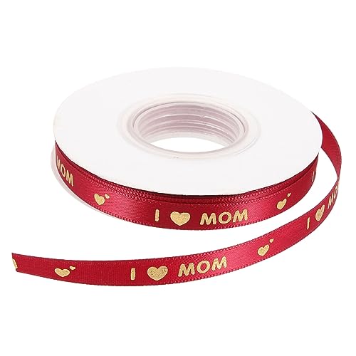 KONTONTY 1 Rolle Muttertag Geschenkband mit Vielseitiges Satinband für Dekoration Verpackung Diy und Basteln Romantisches Design für Festliche KONTONTY 1 Rolle Muttertag Geschenkband mit Vielseitiges Satinband für Dekoration Verpackung Diy und Basteln Romantisches Design für Festliche von KONTONTY