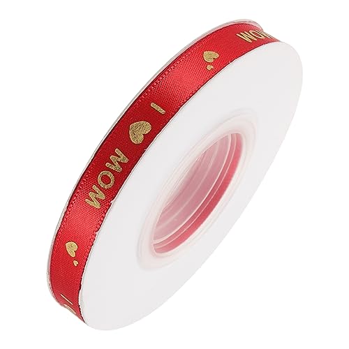 KONTONTY 1 Rolle Muttertags Geschenkband mit Herzen Dekoratives Satinband für Bastelprojekte Geschenkverpackung Blumenstrauß Diy Hochzeiten und Festliche Anlässe von KONTONTY