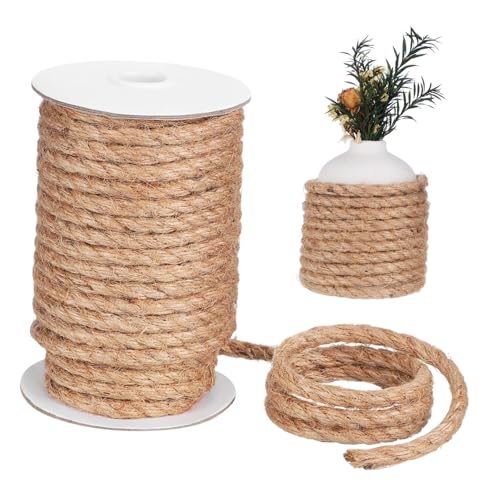 KONTONTY 1 Rolle Umweltfreundliches Hanfseil Juteschnur zum Basteln Dickes Seil im Freien Hochleistungsseil Schnur für Katzenkratzbaum Starkes Seil Starke Seile zum Aufhängen Juteseil Beige KONTONTY 1 Rolle Umweltfreundliches Hanfseil Juteschnur zum Basteln Dickes Seil im Freien Hochleistungsseil Schnur für Katzenkratzbaum Starkes Seil Starke Seile zum Aufhängen Juteseil Beige von KONTONTY