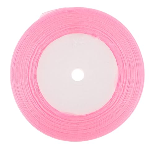 KONTONTY 1 Rolle Verpackungsband Tüllband Blumensträuße, Die Bänder Einwickeln Bastelbänder Einwickeln Band Für Blumen Dekorative Wickelbänder Band Für Hochzeitseinladungen Chiffon Rosa von KONTONTY
