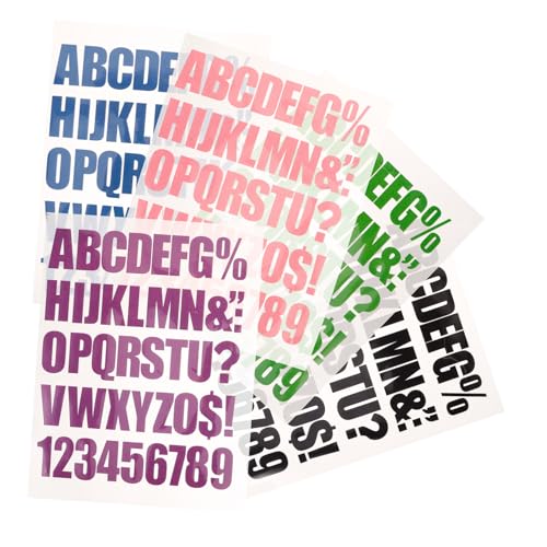 KONTONTY 1 Satz Bügelbuchstaben Aufbügelbare Buchstaben Und Zahlen Für Kleidung Rucksäcke Und Dekoration Und Stilvolle Patches Schwarz Blau Lila Grün Und Langlebig Und 5blätter von KONTONTY
