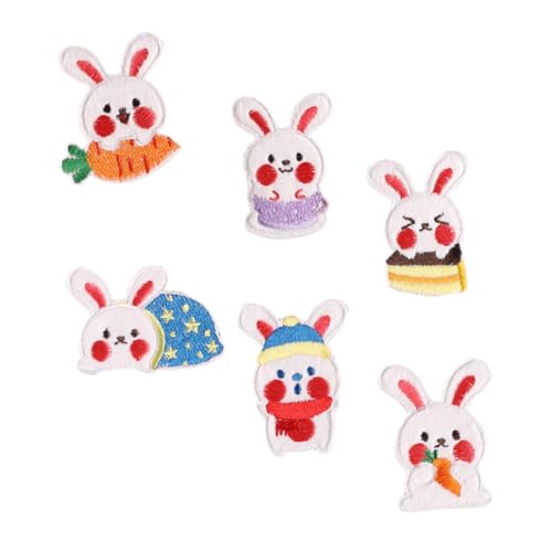 KONTONTY 1 Satz Cartoon-kaninchen-stoff-aufkleber Nähen Flicken Für Kleidung Gestickte Anwendung Dekorative Patches Stickereiapplikationen Stickereiflecken Für Kleidung Polyester 6 Stück KONTONTY 1 Satz Cartoon-kaninchen-stoff-aufkleber Nähen Flicken Für Kleidung Gestickte Anwendung Dekorative Patches Stickereiapplikationen Stickereiflecken Für Kleidung Polyester 6 Stück von KONTONTY
