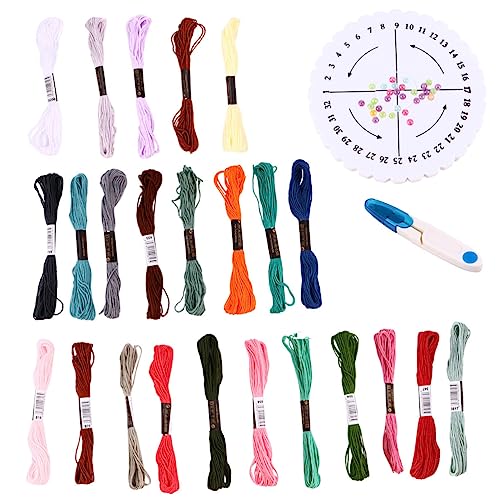 KONTONTY 1 Satz Diy Armbänder Set Rundwebgerät mit Farben Stickgarn Schere Perlen Handgemachte Armband Bastelwerkzeuge für Kreative Projekte und Schmuckgestaltung KONTONTY 1 Satz Diy Armbänder Set Rundwebgerät mit Farben Stickgarn Schere Perlen Handgemachte Armband Bastelwerkzeuge für Kreative Projekte und Schmuckgestaltung von KONTONTY