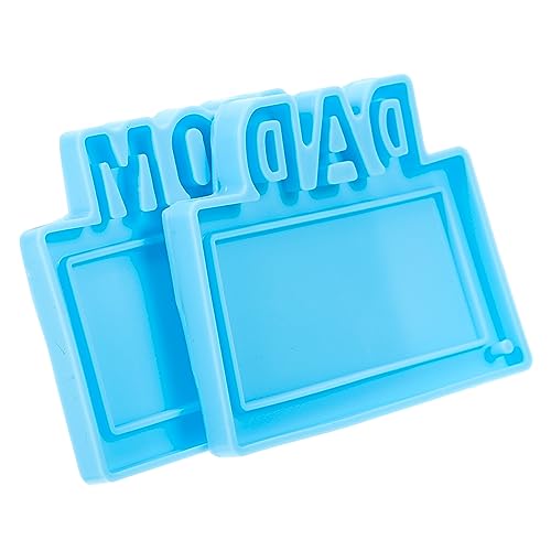 KONTONTY 1 Satz Diy Schlüsselanhänger Silikonform Teilig Für Mom Und Dad Epoxidharz Gießform Für Fotorahmen Für Mutter Und Vatertag Leicht Zu Reinigen Und Wiederverwendbar 2 Stück von KONTONTY