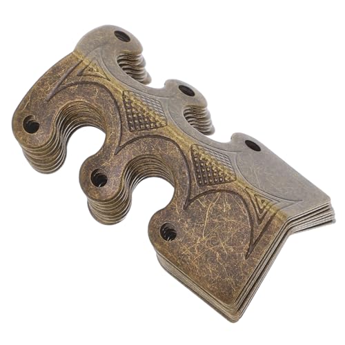 KONTONTY 1 Satz Eckcode für Eckspitze Beschützer Ecke Eckklammern Schutz Retro dekorative Eckwinkel antike Möbelbeine Eckschützer für Möbel Eisen Golden von KONTONTY