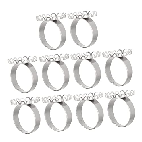 KONTONTY 1 Satz Edelstahl Ringrohlinge Langlebige Metallring Basis Innenmaß Stabile Fingerring Unterlagen Für Diy Schmuckherstellung Glatte Oberfläche Leicht Und Platzsparend 10 Stück von KONTONTY
