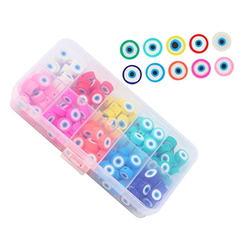 KONTONTY 1 Satz Evil Eye Perlen Set Bunte Diy Schmuckperlen Für Armbänder Und Haargummis Hochwertige Handgemachte Bastelmaterialien Für Gestalten 150 Stück von KONTONTY