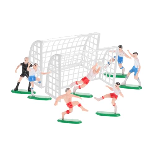 KONTONTY 1 Satz Fußball-Kucheneinsatz Figuren von Fußballspielern Fußball-Tischdekoration Fußballdekoration Fußball-Mittelstücke Fußball Topper Sportball- -Topper von KONTONTY