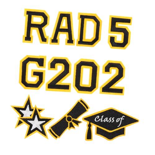KONTONTY 1 Satz Graduierenden Gestickten Bügelpatches Aufnäher für Kleidung Rucksäcke und Hüte Einfach Anzubringen mit Eisen Beschichtetem Kleber Diy Reparatur und Dekoration KONTONTY 1 Satz Graduierenden Gestickten Bügelpatches Aufnäher für Kleidung Rucksäcke und Hüte Einfach Anzubringen mit Eisen Beschichtetem Kleber Diy Reparatur und Dekoration von KONTONTY