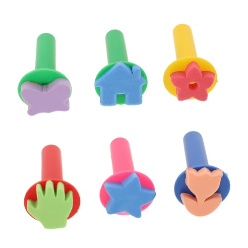 KONTONTY 1 Satz Graffiti Pinselstempel Für Schwämme Pinsel Sets Malschwamm Leicht Zu Haltende Schaumstoffstempel Schwammstab Schwamm Malstempel Kinderstempel 6 Stück Zufällige Farbe KONTONTY 1 Satz Graffiti Pinselstempel Für Schwämme Pinsel Sets Malschwamm Leicht Zu Haltende Schaumstoffstempel Schwammstab Schwamm Malstempel Kinderstempel 6 Stück Zufällige Farbe von KONTONTY