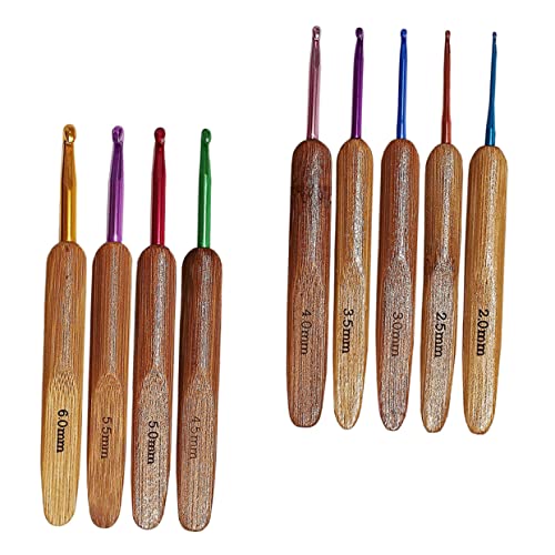 KONTONTY 1 Satz Häkelset mit Ergonomischem Holzgriff Teiliges mit Bunten Aluminiumhäkelnadeln für Anfänger und Fortgeschrittene zum Stricken von Schals Mützen und Pullovern für Diy Projekte KONTONTY 1 Satz Häkelset mit Ergonomischem Holzgriff Teiliges mit Bunten Aluminiumhäkelnadeln für Anfänger und Fortgeschrittene zum Stricken von Schals Mützen und Pullovern für Diy Projekte von KONTONTY