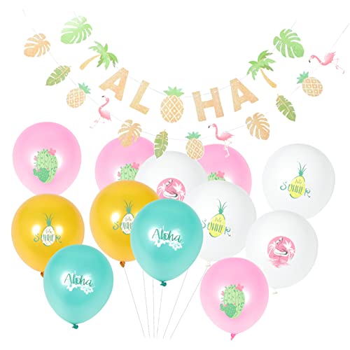 KONTONTY 1 Set Tropical Banner Partei Liefert Latex Hawaii Geburtstag Luftballons Dekorationen KONTONTY 1 Set Tropical Banner Partei Liefert Latex Hawaii Geburtstag Luftballons Dekorationen von KONTONTY