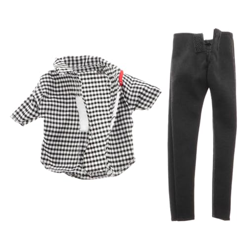 KONTONTY 1 Satz Jungenpuppenkleidung Puppengarderobe Puppe Verkleiden Sich Kleidung Puppenkleidung Für Jungen Mädchen Puppenkostüm Ersatzpuppenkleidung Kawaii-Outfits Schwarz Polyester von KONTONTY