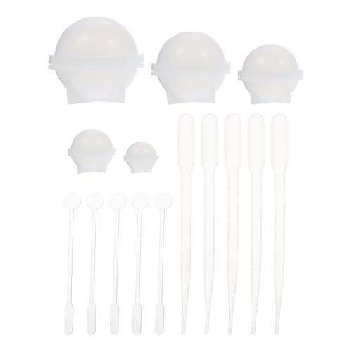 KONTONTY 1 Satz Kugel Silikonform Set für DIY Schmuckherstellung Runde Gießform für Epoxidharz Kreative Bastelideen Haftender Oberfläche Kompatibel mit Verschiedenen Gießmaterialien von KONTONTY
