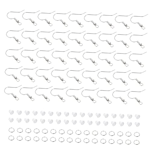 KONTONTY 1 Satz Ohrhaken Ohrstöpsel Zubehör Earring Hooks Ohrringzubehör Schmuck Haken Machen Ohrhaken Selber Machen Schmuckkreise Selber Machen Handgefertigte Ohrringkreise Stahl von KONTONTY