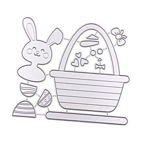 KONTONTY 1 Satz Osterei-Kaninchen-Schneideform pauspapier für schnittmuster Geschenkideen Karten Schneidemuster Schablonen für die Kartenherstellung Ostern Prägestempel Stanzformen von KONTONTY