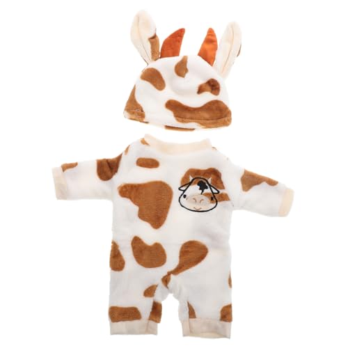 KONTONTY 1 Satz Puppen-Einteiler-Pyjama Kleidung Für Wiedergeborene Puppen Puppenkleidung Dekoratives Puppenkostüm Puppenzubehör Kleidung Für Wiedergeborene Babypuppen Puppenpyjama Plüsch von KONTONTY